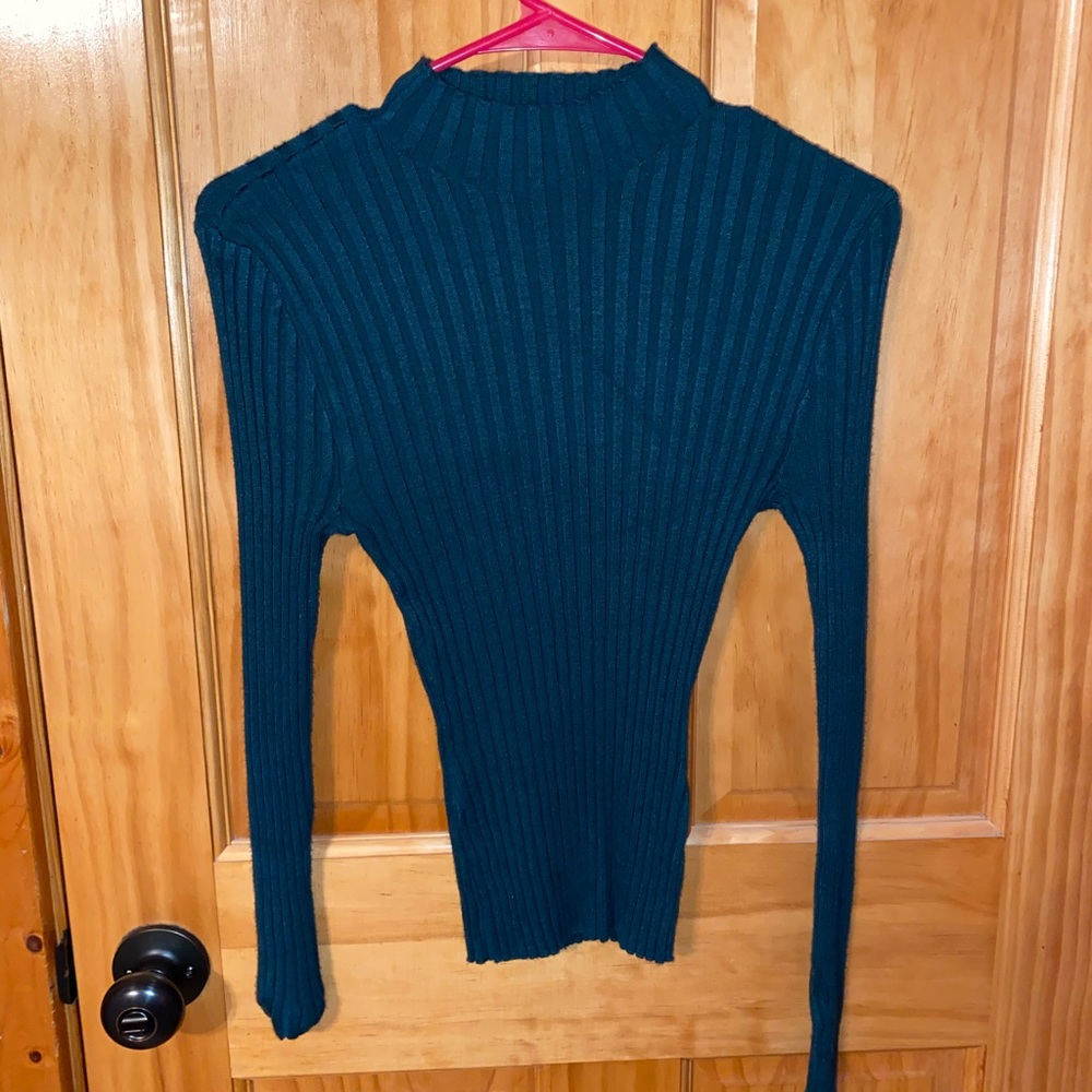 Hunter Green Mock Neck Shirt